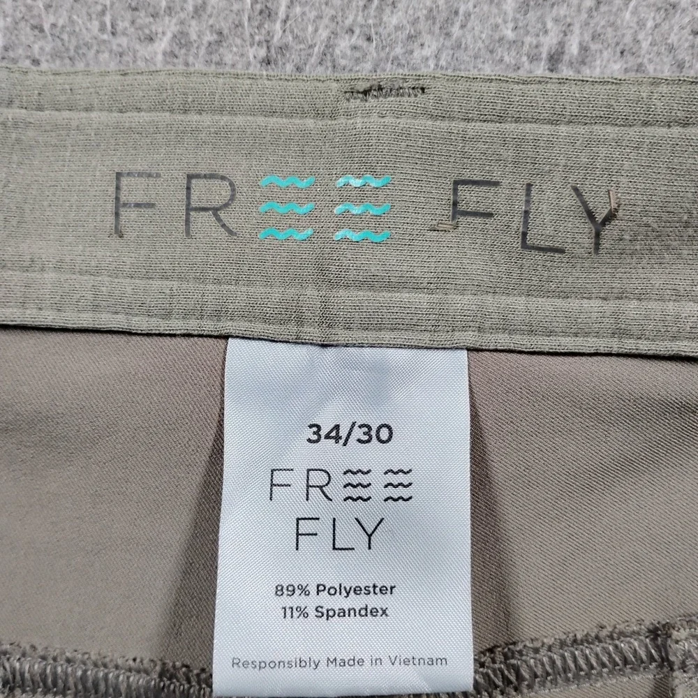Free Fly Pants Mens 34x30 Gray Performance Stretch Hiking Fishing